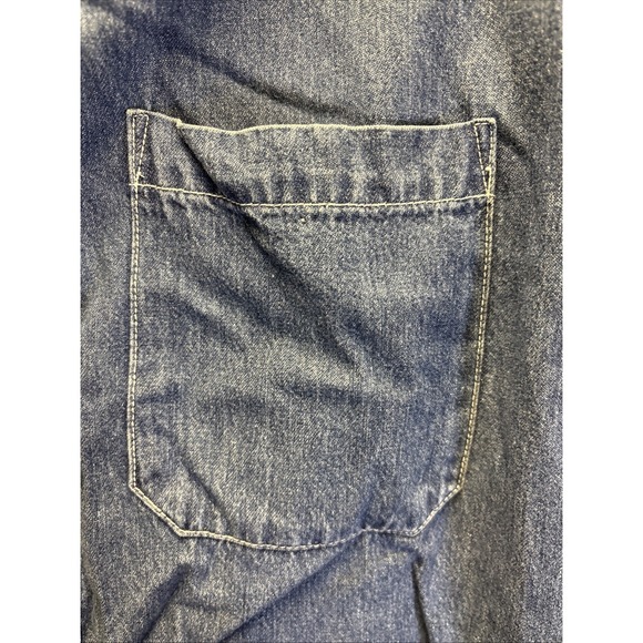 Vtg Women's Limited Jeans Medium Denim Button Up Suede Collar Cotton - Picture 5 of 11